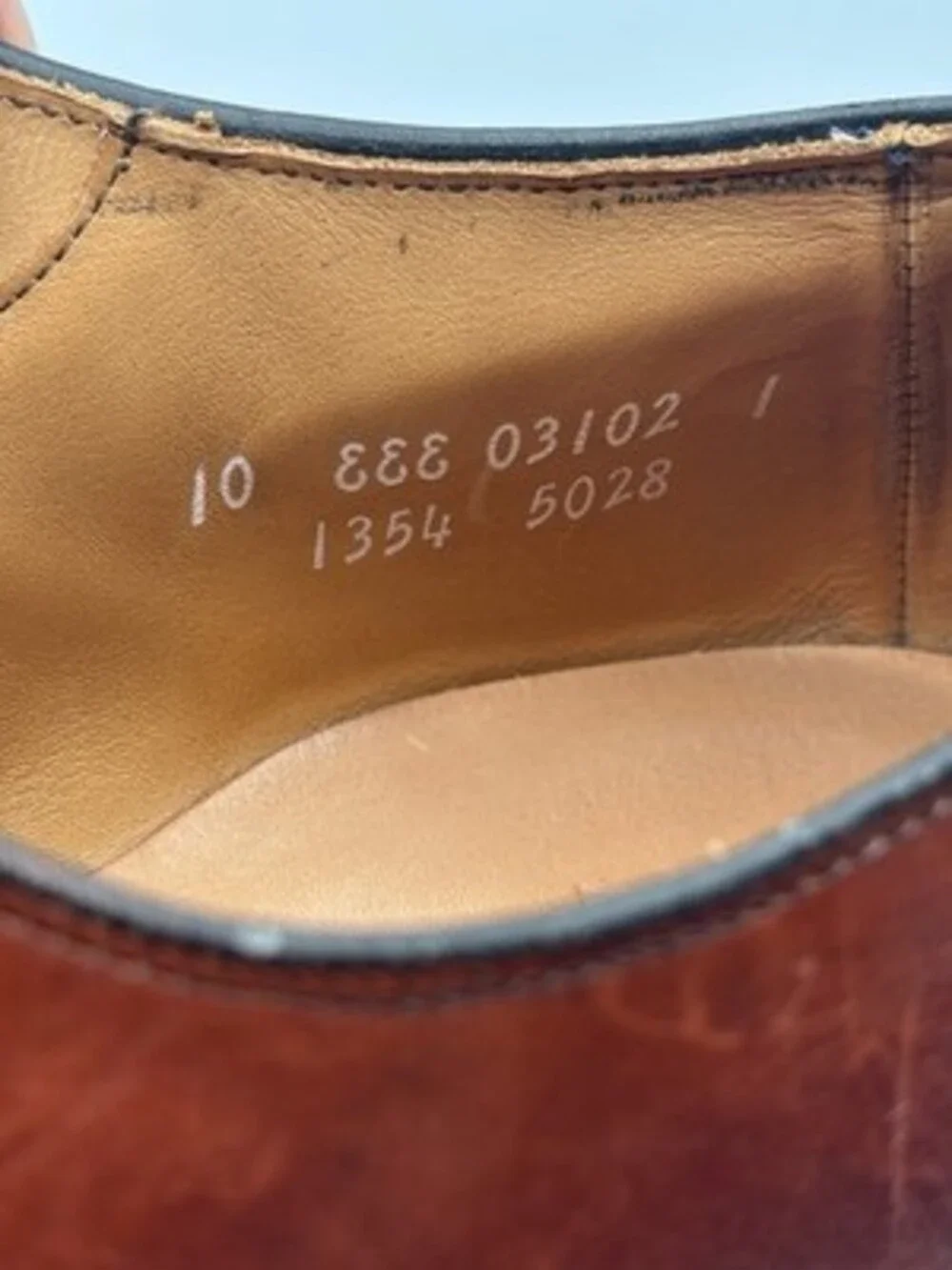 Allen Edmonds Dellwood Brown Leather Derby Dress Shoes Mens 10 Vibram Bottoms